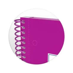 Bloc espiral Oxford DIN A4 cuadricula 5mm tapa extradura 80 hojas microperforado color rosa fucsia