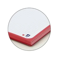 Bloc espiral Oxford Din A-4 extradura 80 hojas microperforado color rojo