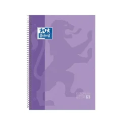Bloc espiral Oxford Din A-4 extradura 80 hojas microperforado color lila