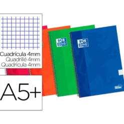 Bloc espiral Oxford extradura cuarto cuadricula 4mm 80 hojas