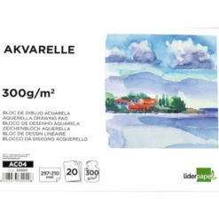 Bloc Liderpapel de dibujo Acuarela Din A4 20 hojas 300 gr