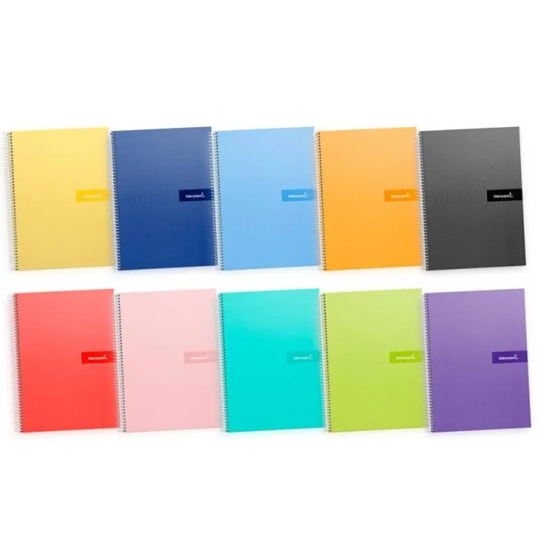 Bloc Liderpapel DIN A4 crafty cuadro 4mm 80 hojas con margen tapa forrada 90 gr color “no se puede elegir”