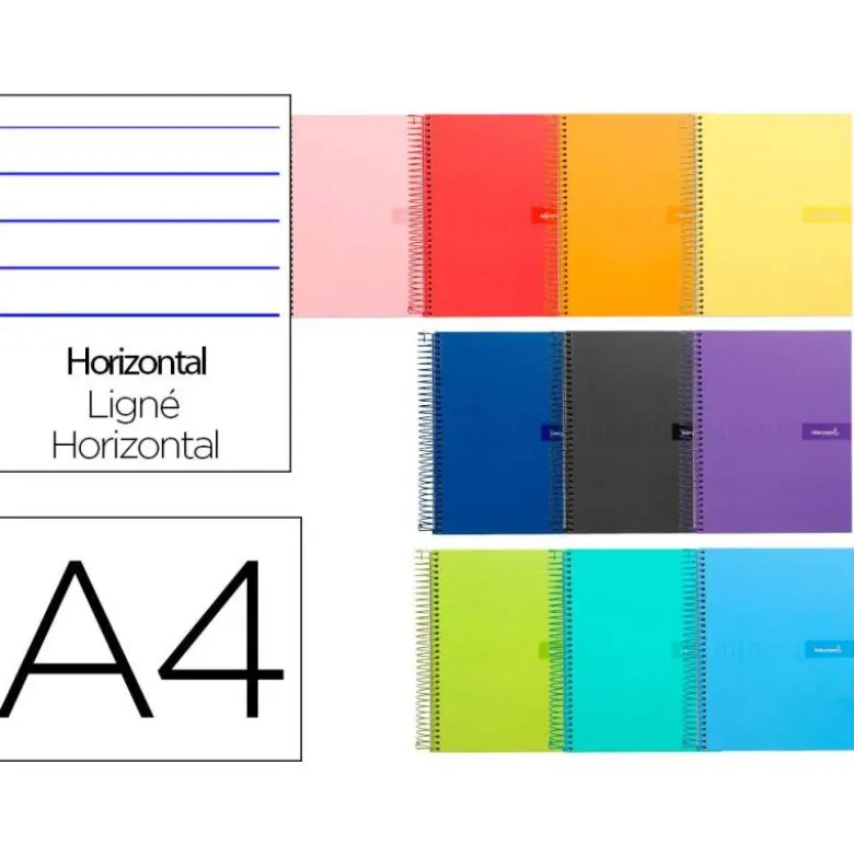 Bloc Liderpapel DIN A4 crafty rayado horizontal 80 hojas con margen forrada 90 gr " no se puede elegir"