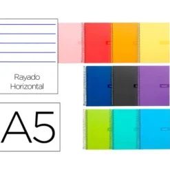 Bloc Liderpapel DIN A5 crafty rayado horizontal 80H con margen tapa forrada 90 gr “no se puede elegir”