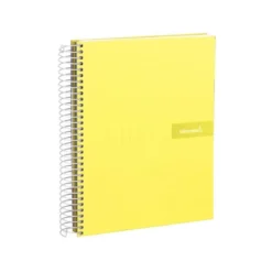 Bloc Liderpapel Din A4 crafy cuadrícula 4mm tapa forrada 90 gr 80 hojas color amarillo