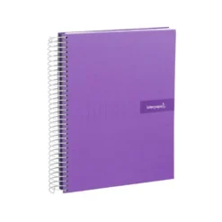 Bloc Liderpapel Din A4 crafy cuadrícula 4mm tapa forrada 90 gr 80 hojas color morado
