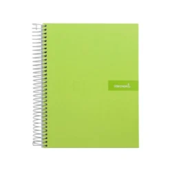 Bloc Liderpapel Din A4 micro crafty cuadrícula 5mm 5 bandas 4 taladros tapa forrada 90 gr 120 hojas color verde