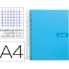 Bloc Liderpapel Din A4 micro crafty cuadrícula 5mm 5 bandas 4 taladros tapa forrada 90 gr 120 hojas color azul