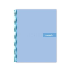 Bloc Liderpapel Din A4 micro crafty cuadrícula 5mm 5 bandas 4 taladros tapa forrada 90 gr 120 hojas color azul