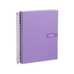 Bloc Liderpapel Din A4 micro crafty cuadrícula 5mm 5 bandas 4 taladros tapa forrada 90 gr 120 hojas morado.