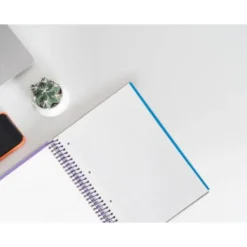 Bloc Liderpapel Din A4 micro crafty cuadrícula 5mm 5 bandas 4 taladros tapa forrada 90 gr 120 hojas morado.