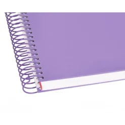 Bloc Liderpapel Din A4 micro crafty cuadrícula 5mm 5 bandas 4 taladros tapa forrada 90 gr 120 hojas morado.