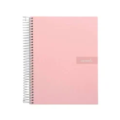 Bloc Liderpapel Din A4 micro crafty cuadrícula 5mm 5 bandas 4 taladros tapa forrada 90 gr 120 hojas color rosa
