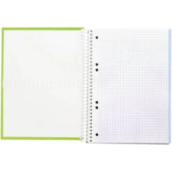 Bloc liderpapel Din A5 micro crafty cuadrícula 5mm 120 hojas tapa forrada 90 gr color verde