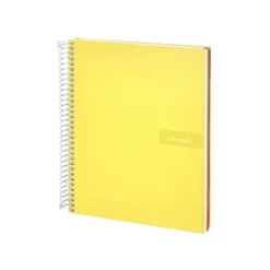 Bloc liderpapel Din A5 micro crafty cuadrícula 5mm 120 hojas tapa forrada 90 gr color amarillo