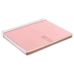 Bloc liderpapel Din A5 micro crafty cuadrícula 5mm 120 hojas tapa forrada 90 gr color rosa