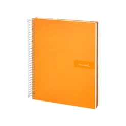 Bloc Liderpapel Din A4 micro crafty cuadrícula 5mm 5 bandas 4 taladros tapa forrada 90 gr 120 hojas naranja