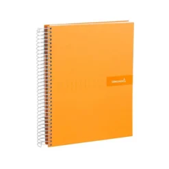 Bloc Liderpapel Din A4 micro crafty cuadrícula 5mm 5 bandas 4 taladros tapa forrada 90 gr 120 hojas naranja