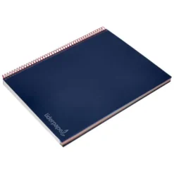 Bloc Liderpapel Din A4 micro jolly cuadrícula 5mm 5 bandas 4 taladros tapa forrada 75 gr 140 hojas color azul