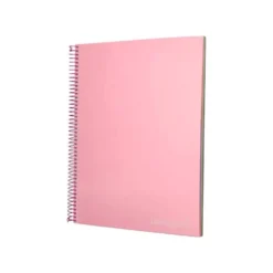 Bloc Liderpapel Din A4 micro jolly cuadrícula 5mm 5 bandas 4 taladros tapa forrada 75 gr 140 hojas color rosa