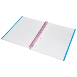 Bloc Liderpapel Din A4 micro jolly cuadrícula 5mm 5 bandas 4 taladros tapa forrada 75 gr 140 hojas color rosa