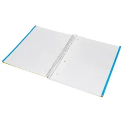 Bloc Liderpapel Din A4 micro jolly cuadrícula 5mm 5 bandas 4 taladros tapa forrada 75 gr 140 hojas color amarillo