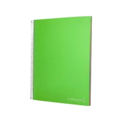 Bloc Liderpapel Din A4 micro jolly cuadrícula 5mm 5 bandas 4 taladros tapa forrada 75 gr 140 hojas color verde
