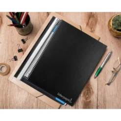 Bloc Liderpapel Din A4 micro jolly cuadrícula 5mm 5 bandas 4 taladros tapa forrada 75 gr 140 hojas color negro