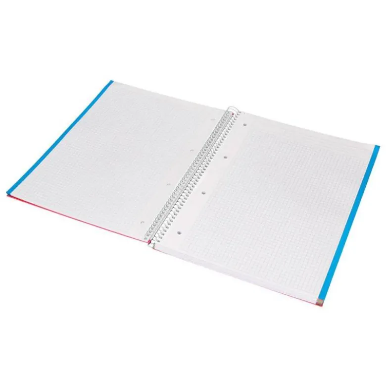 Bloc Liderpapel DIN A4 micro jolly 140 hojas cuadro 4mm 5 bandas 4 taladros tapa forrada 75 gr color “no se puede elegir”