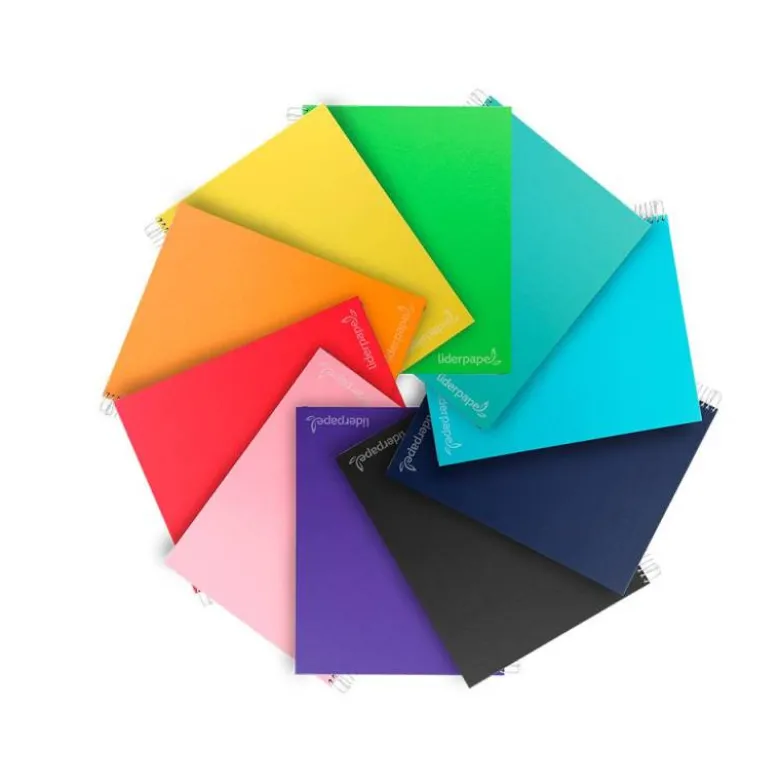 Bloc Liderpapel DIN A4 micro jolly 140 hojas cuadro 4mm 5 bandas 4 taladros tapa forrada 75 gr color “no se puede elegir”
