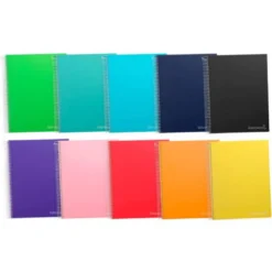 Bloc Liderpapel DIN A4 micro jolly 140 hojas cuadro 4mm 5 bandas 4 taladros tapa forrada 75 gr color “no se puede elegir”