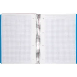 Bloc Liderpapel Din A4 micro wonder cuadrícula 5mm 5 bandas 4 taladros tapa polipropileno 90 gr 120 hojas color rosa