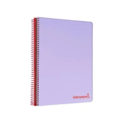 Bloc Liderpapel DIN A5 micro wonder crafty liso 5mm 120 hojas tapa plástico 90 g/m2 color violeta
