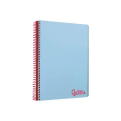 Bloc Liderpapel DIN A6 micro wonder 120 hojas cuadro 5mm 4 bandas tapa plástio 90 gr color azul