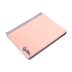 Bloc Liderpapel DIN A6 micro wonder 120 hojas cuadro 5mm 4 bandas tapa plástio 90 gr color rosa