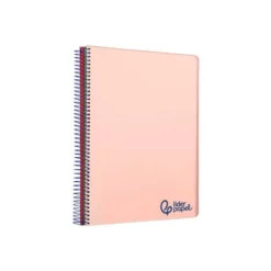 Bloc Liderpapel DIN A6 micro wonder 120 hojas cuadro 5mm 4 bandas tapa plástio 90 gr color rosa