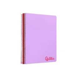 Bloc Liderpapel DIN A6 micro wonder 120 hojas cuadro 5mm 4 bandas tapa plástio 90 gr color violeta