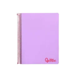 Bloc Liderpapel DIN A6 micro wonder 120 hojas cuadro 5mm 4 bandas tapa plástio 90 gr color violeta