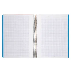 Bloc Liderpapel DIN A6 micro wonder 120 hojas cuadro 5mm 4 bandas tapa plástio 90 gr color negro