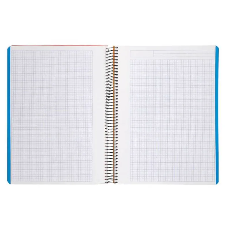 Bloc Liderpapel DIN A6 micro wonder 120 hojas cuadro 5mm 4 bandas tapa plástio 90 gr color negro