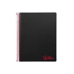 Bloc Liderpapel DIN A6 micro wonder 120 hojas cuadro 5mm 4 bandas tapa plástio 90 gr color negro