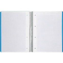 Bloc Liderpapel Din A4 micro wonder cuadrícula 5mm 5 bandas 4 taladros tapa polipropileno 90 gr color verde