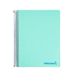 Bloc Liderpapel Din A4 micro wonder cuadrícula 5mm 5 bandas 4 taladros tapa polipropileno 90 gr color verde