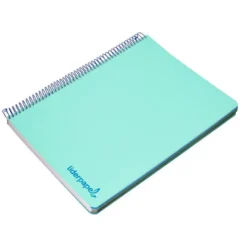 Bloc Liderpapel Din A4 micro wonder cuadrícula 5mm 5 bandas 4 taladros tapa polipropileno 90 gr color verde