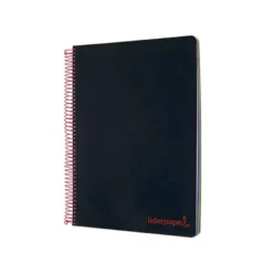 Bloc Liderpapel Din A4 micro wonder cuadrícula 5mm 5 bandas 4 taladros tapa polipropileno 90 gr 120 hojas color negro