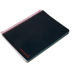 Bloc Liderpapel Din A4 micro wonder cuadrícula 5mm 5 bandas 4 taladros tapa polipropileno 90 gr 120 hojas color negro