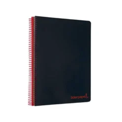 Bloc Liderpapel Din A4 micro wonder cuadrícula 5mm 5 bandas 4 taladros tapa polipropileno 90 gr 120 hojas color negro