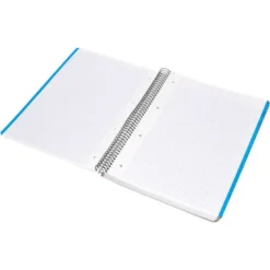 Bloc Liderpapel Din A4 micro wonder cuadrícula 5mm 5 bandas 4 taladros tapa polipropileno 90 gr 120 hojas color gris