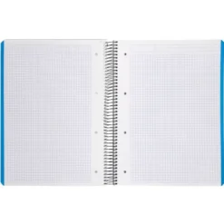 Bloc Liderpapel Din A4 micro wonder cuadrícula 5mm 5 bandas 4 taladros tapa polipropileno 90 gr 120 hojas color gris