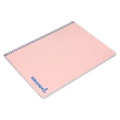 Bloc Liderpapel Din A4 wonder cuadrícula 4mm tapa polipropileno 90 gr color rosa